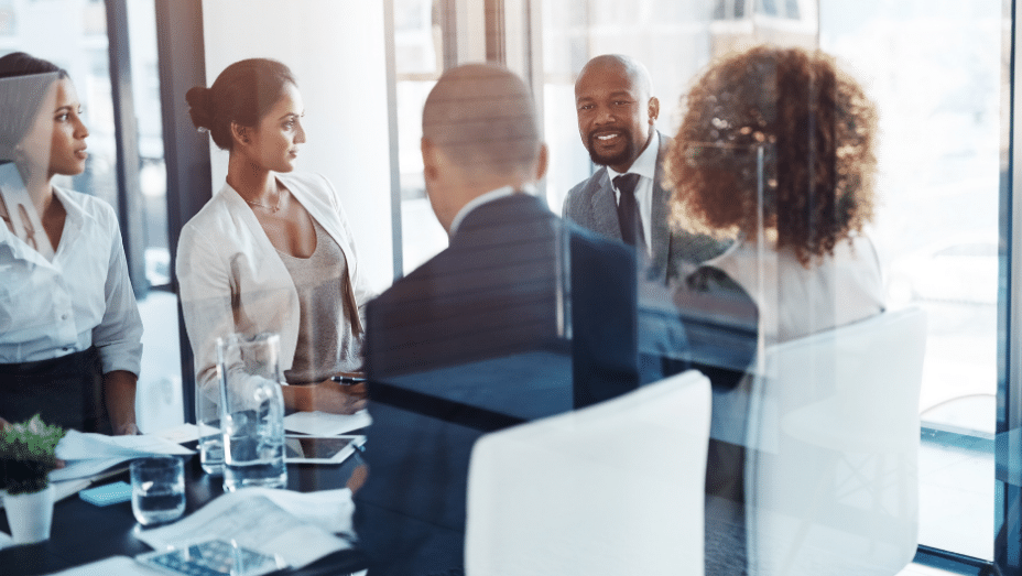 colleagues meeting in the office