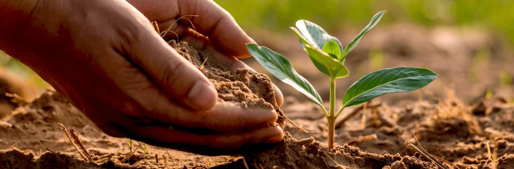 planting a tree seedling